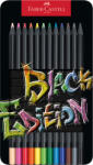 Faber-Castell Creioane colorate 12 buc/set FABER-CASTELL Black Edition, FC116413, cutie metal