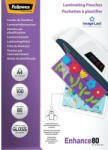Fellowes Folie laminare A4, 80 microni, FELLOWES Enhance80, 100 buc/top