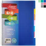 Keskin Color Caiet cu spirala A4, 150 file, 6 sectiuni, KESKIN COLOR Free Subject