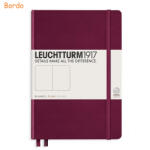 LEUCHTTURM1917 Caiet cu elastic A5, 125 file, velin, LEUCHTTURM1917 bordo