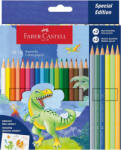 Faber-Castell Creioane colorate 18+6 culori/set, FABER-CASTELL Dinozaur, FC111222