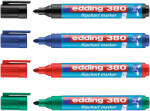 edding Marker pentru hartie flipchart, varf rotund, EDDING 380, 4 buc/set