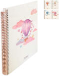 Keskin Color Caiet cu spirala 21.5x28 cm, 80 file, coperta carton rigid, KESKIN COLOR La Plume Balloons matematica