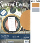 FAVINI Carton metalizat FAVINI Majestic Special Events, A4, 250 g/mp, 10 coli/top argintiu