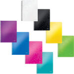 Leitz Caiet cu spirala A4, 80 file, matematica, LEITZ WOW negru