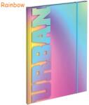 S-COOL Mapa din carton cu elastic, S-COOL Urban Premium Rainbow