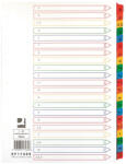 Q-CONNECT Index carton Mylar, alfabetic A-Z, margine color Q-CONNECT