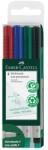 Faber-Castell Markere permanente Multimark FABER-CASTELL, 4 buc/set M - 1 mm