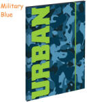 S-COOL Mapa din carton cu elastic, S-COOL Urban Premium Military Blue