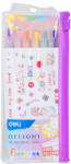 Deli Pix cu gel 0.5 mm DELI Delight, 6 culori/set