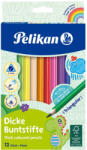 Pelikan Creioane colorate triunghiulare, groase, 12 buc/set PELIKAN Dicke