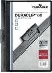 DURABLE Dosar plastic A4 cu clema pivotanta pentru 60 coli, DURABLE DuraClip negru