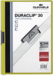 DURABLE Dosar plastic A4 cu clema pivotanta pentru 30 coli, DURABLE DuraClip verde