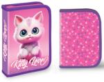 S-Cool Penar fete neechipat, cu fermoar si 2 clapete, S-COOL Kitty love Penar