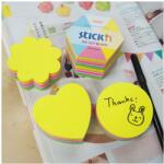 STICK'N Stick notes, 64 x 67 mm, 250 file, 5 culori neon, STICK'N inima