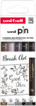 uni Liner varf pensula, UNI Pin 200 Fine Line Brush Art, 5 buc/set