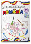  Carte de colorat A4, motive Romania, 24 pagini Carte de colorat
