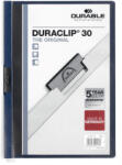 DURABLE Dosar plastic A4 cu clema pivotanta pentru 30 coli, DURABLE DuraClip bleumarin