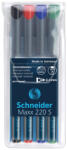 Schneider Marker permanent SCHNEIDER Maxx 220 S, 4 culori/set