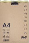 PAPERLAND Blocnotes cu spira A4, 50 file, hartie galbena, PAPERLAND