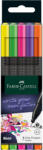 Faber-Castell Liner 0.4 mm neon FABER-CASTELL Grip, 5 culori/set, FC151603