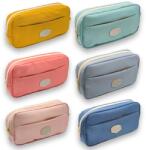 S-Cool Penar etui neechipat, 2 fermoare, S-COOL Urban galben Penar