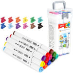 Deli Markere sketching cu 2 capete 1 mm/7 mm, DELI Color Emotion 70803, 12 culori/set