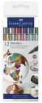 Faber-Castell Marker permanent metalizat FABER-CASTELL Metallics FC160713, 12 buc/set
