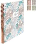 Keskin Color Caiet cu spirala A5, 80 file, coperta carton, KESKIN COLOR La Plume Leaves dictando