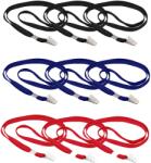 SPREE Snur textil pentru ecuson, cu clips SPREE, 100 buc/set rosu