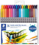 STAEDTLER Carioci cu 2 capete 0.5mm/3mm, 36 culori/set STAEDTLER