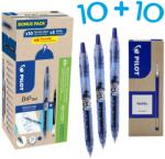 Pilot Set 10 pixuri cu gel, albastre, 0.7 mm, PILOT B2P + 10 rezerve
