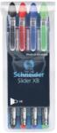 Schneider Pix cu rubber grip SCHNEIDER Slider Basic XB, 4 culori/set