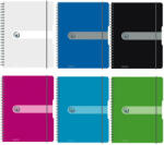 Herlitz Caiet cu spirala A4, 80 file, coperta plastic cu elastic HERLITZ transparent