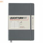 LEUCHTTURM1917 Caiet cu elastic A5, 61 file, dictando, LEUCHTTURM1917 gri