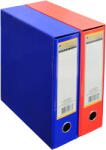 OPTIMUM Biblioraft A4 carton laminat, 8 cm, in cutie, OPTIMUM Premium albastru