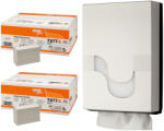 Celtex Servetele dispenser in Z, 20.5x23 cm, 2 straturi, 120 buc/set, 50 seturi/bax, CELTEX Save Plus 7277S, si dispenser Celtex 92130