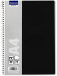 PAPERLAND Caiet cu spirala A4, 80 file, matematica, coperta plastic, PAPERLAND PP400 negru