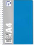 PAPERLAND Caiet cu spirala A4, 120 file, matematica, coperta plastic, PAPERLAND PP400 albastru