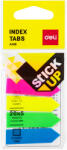 Deli Index autoadeziv plastic tip sageata 43x12 mm, 5 culori DELI Stick Up