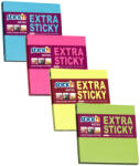 STICK'N Notes autoadeziv extra-sticky 76x76 mm, 90 file, STICK'N Neon albastru