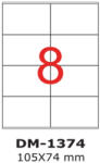 ACCENTA Etichete autocolante albe, colturi drepte, 100 coli/top, ACCENTA 8/A4 (105 x 74 mm)