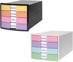 HAN Suport documente birou cu 4 sertare, culori pastel, HAN Impuls 2.0, tip inchis alb/pastel Dulap arhivare