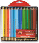 KOH-I-NOOR Creioane colorate acuarela KOH-I-NOOR Mondeluz Aquarelle Landscape 3724, 24 buc/set, cutie metal