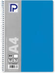 PAPERLAND Caiet cu spirala A4, 80 file, velin, coperta plastic, PAPERLAND PP400 albastru