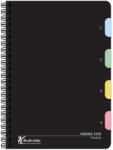 Keskin Color Caiet cu spirala 17 x 24 cm, 120 file, 4 separatoare, KESKIN COLOR Premier matematica