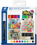 STAEDTLER Marker pictura cu vopsea acrilica STAEDTLER Lumocolor Paint, 10 buc/set