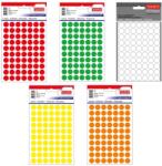 Tanex Etichete autocolante rotunde, 13 mm, TANEX, 350 buc/set portocaliu