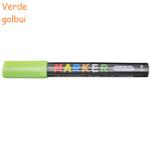 M&G Marker cu vopsea acrilica, varf rotund 2 mm, M-G verde galbui