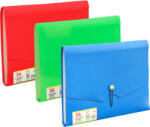 3A Mapa plastic A4 cu burduf expandabil, 13 compartimente, 3A verde